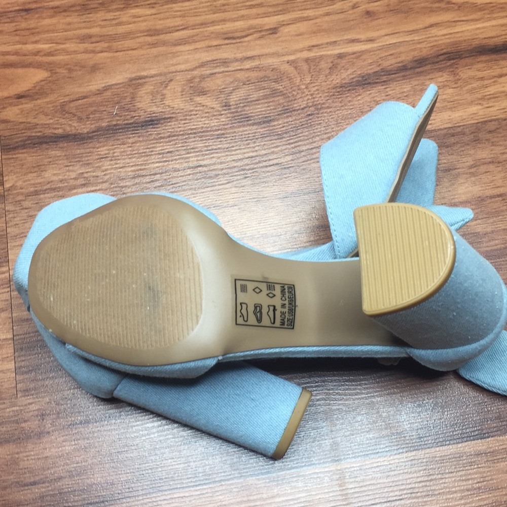 Denim Block Heels - Picture 3 of 5
